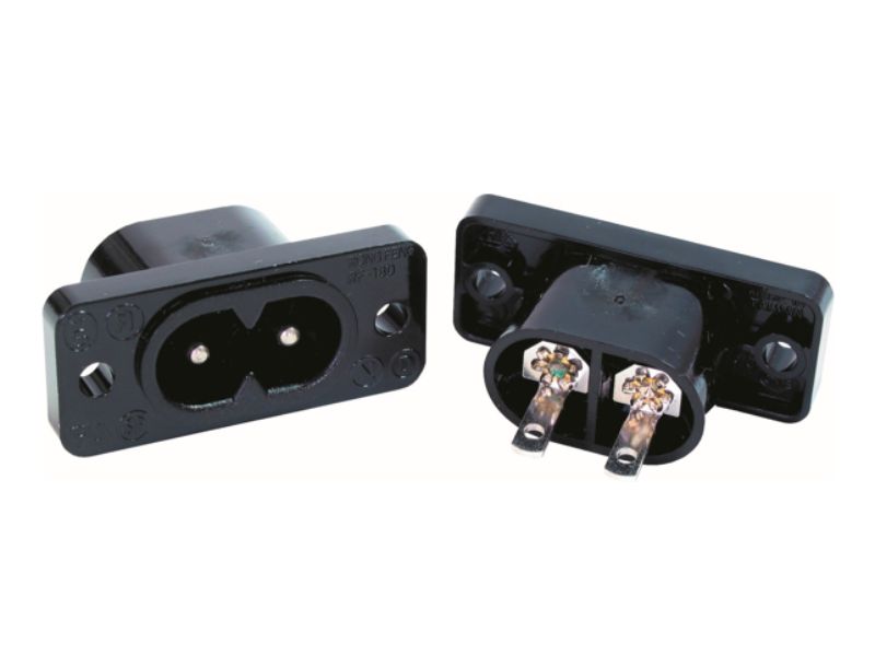 RF-180 Series power entry module on a white background