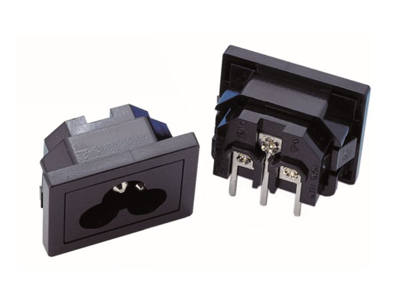 RF-190 Series power entry module on a white background