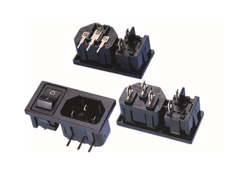 RF-2001A, RF-2001C power entry module on a white background