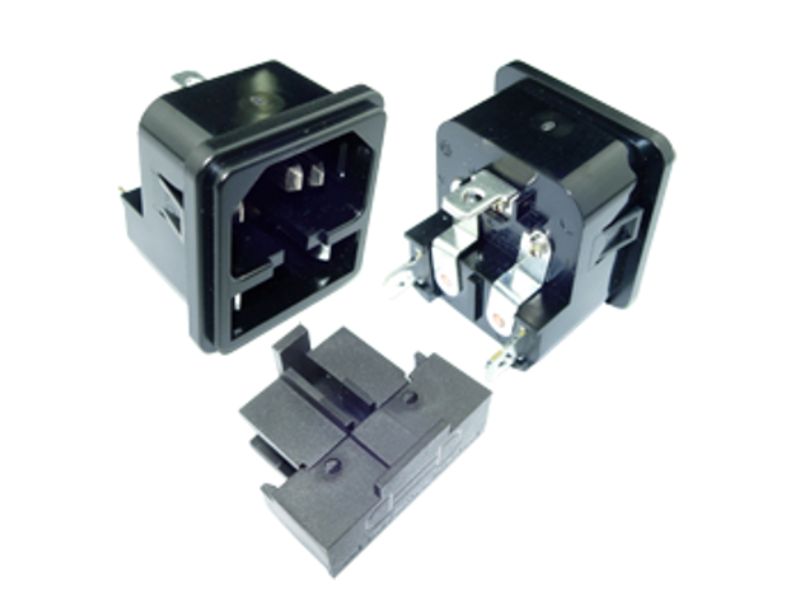 RF-2004D Series power entry module on a white background