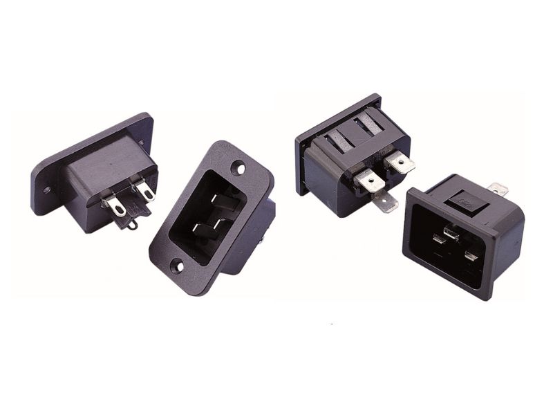 SS-3A / B Series power entry module on a white backround